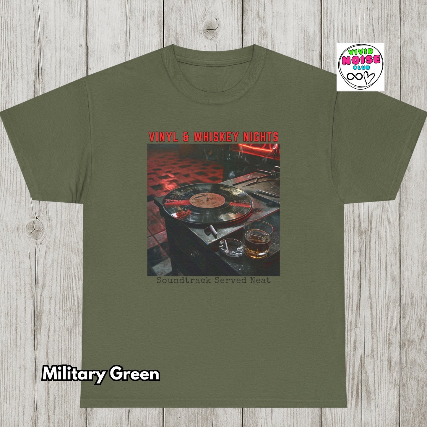 Whiskey Lover T-Shirt - Vinyl & Whiskey Nights - Classic Cotton Tee