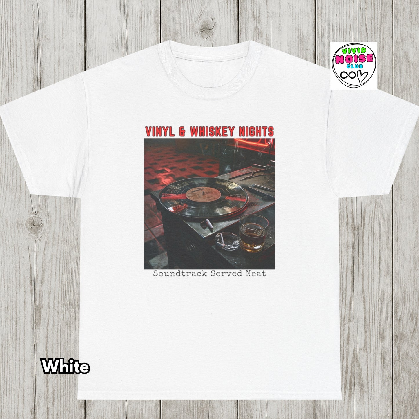 Whiskey Lover T-Shirt - Vinyl & Whiskey Nights - Classic Cotton Tee