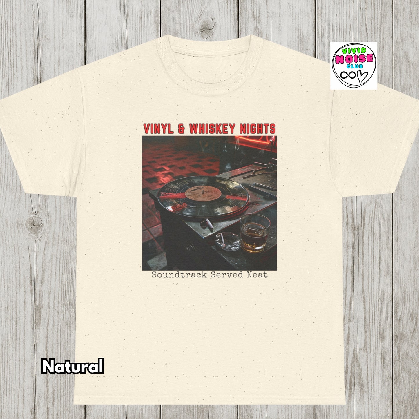 Whiskey Lover T-Shirt - Vinyl & Whiskey Nights - Classic Cotton Tee
