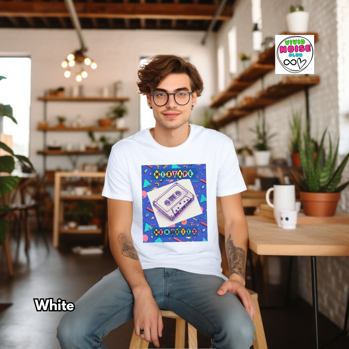 Retro Music T-Shirt - Mixtape Memories - Classic Cotton Tee