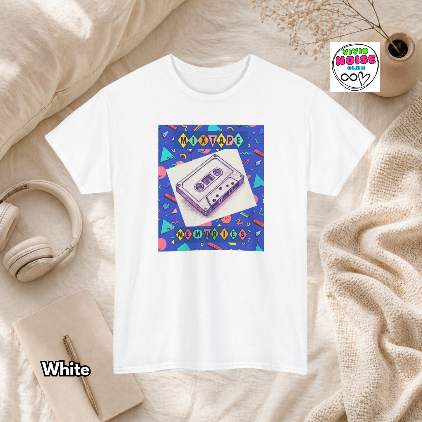 Retro Music T-Shirt - Mixtape Memories - Classic Cotton Tee
