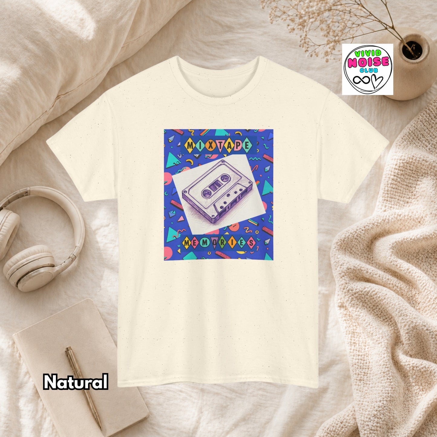 Retro Music T-Shirt - Mixtape Memories - Classic Cotton Tee