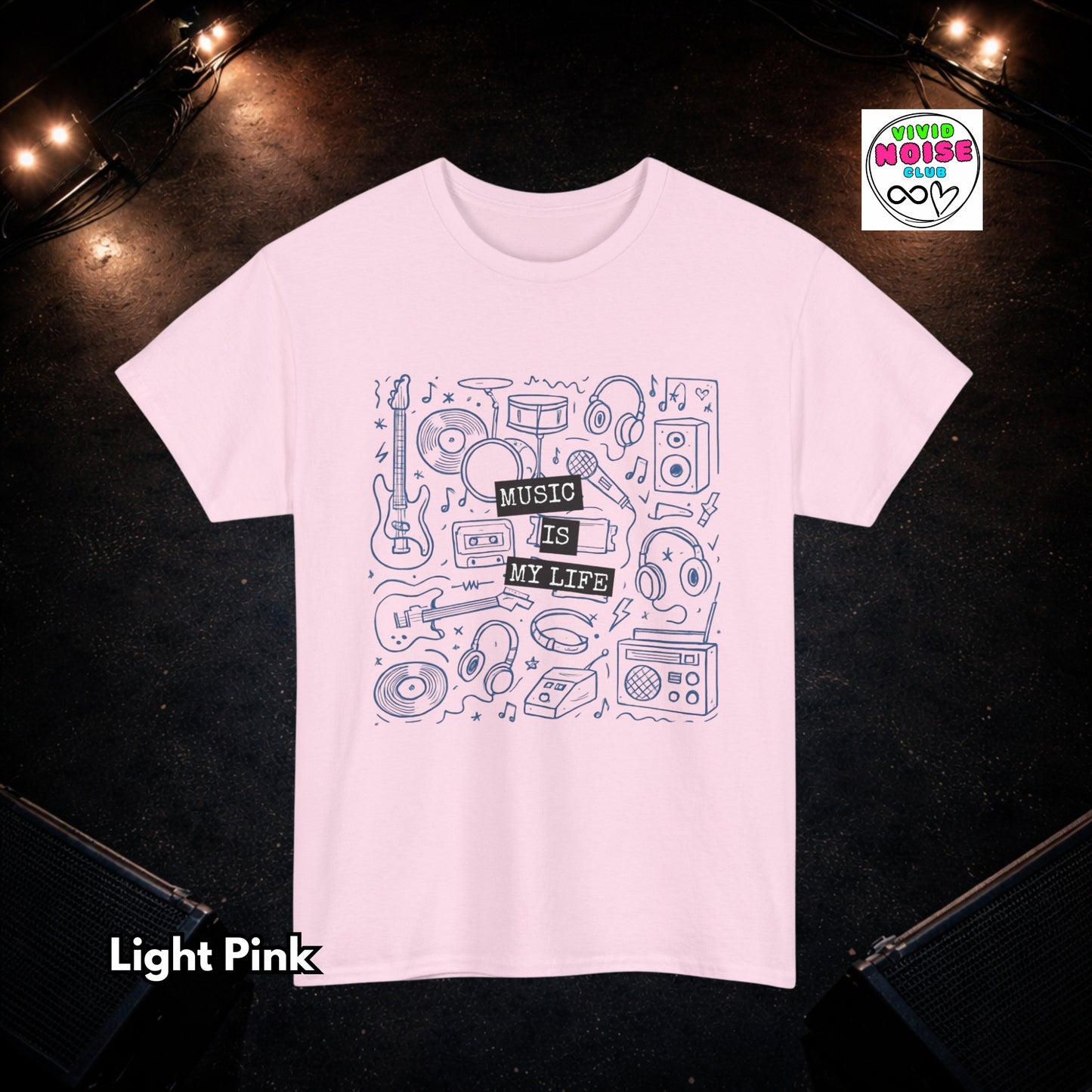 Music Lover T-Shirt - Music Is My Life - Classic Cotton Tee