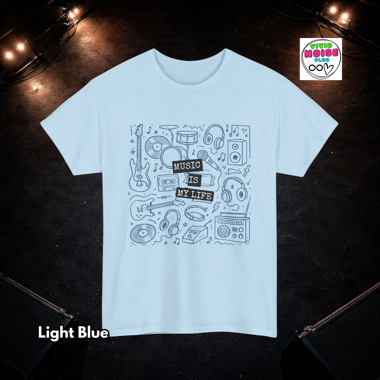 Music Lover T-Shirt - Music Is My Life - Classic Cotton Tee