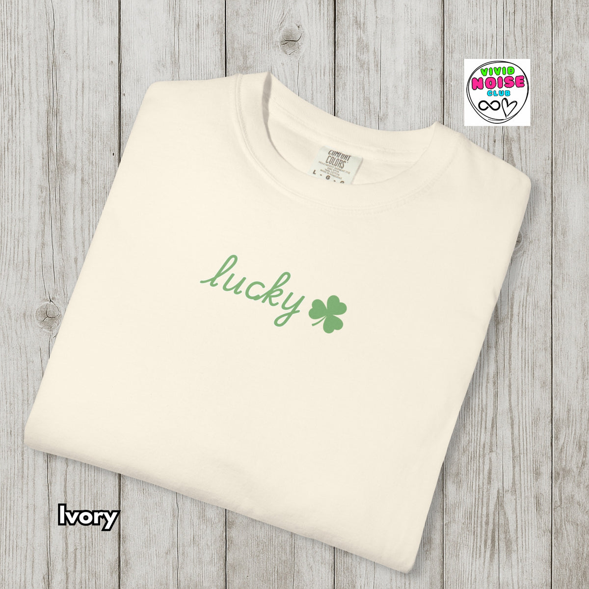 Comfort Colors® St Patricks Day T-Shirt: 'Lucky' Shamrock Irish Shirt | St Patrick's Day Gift