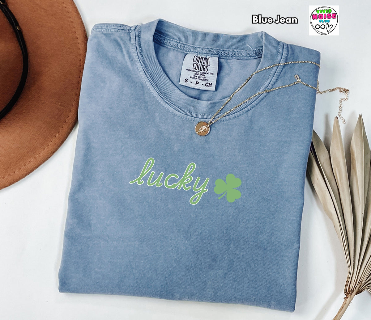 Comfort Colors® St Patricks Day T-Shirt: 'Lucky' Shamrock Irish Shirt | St Patrick's Day Gift