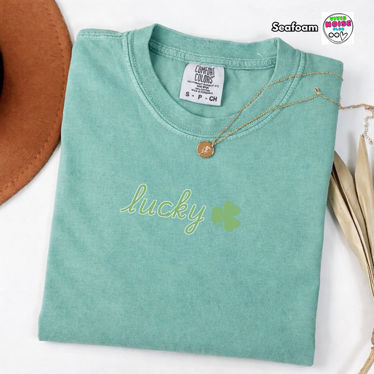 Comfort Colors® St Patricks Day T-Shirt: 'Lucky' Shamrock Irish Shirt | St Patrick's Day Gift