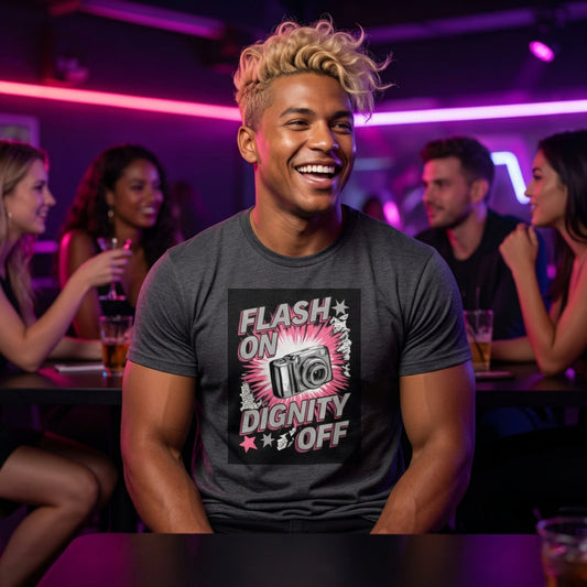 Camiseta Flash On Dignity Off - Camiseta Indie Sleaze Estilo Suave - Vibe Retro de los 2000