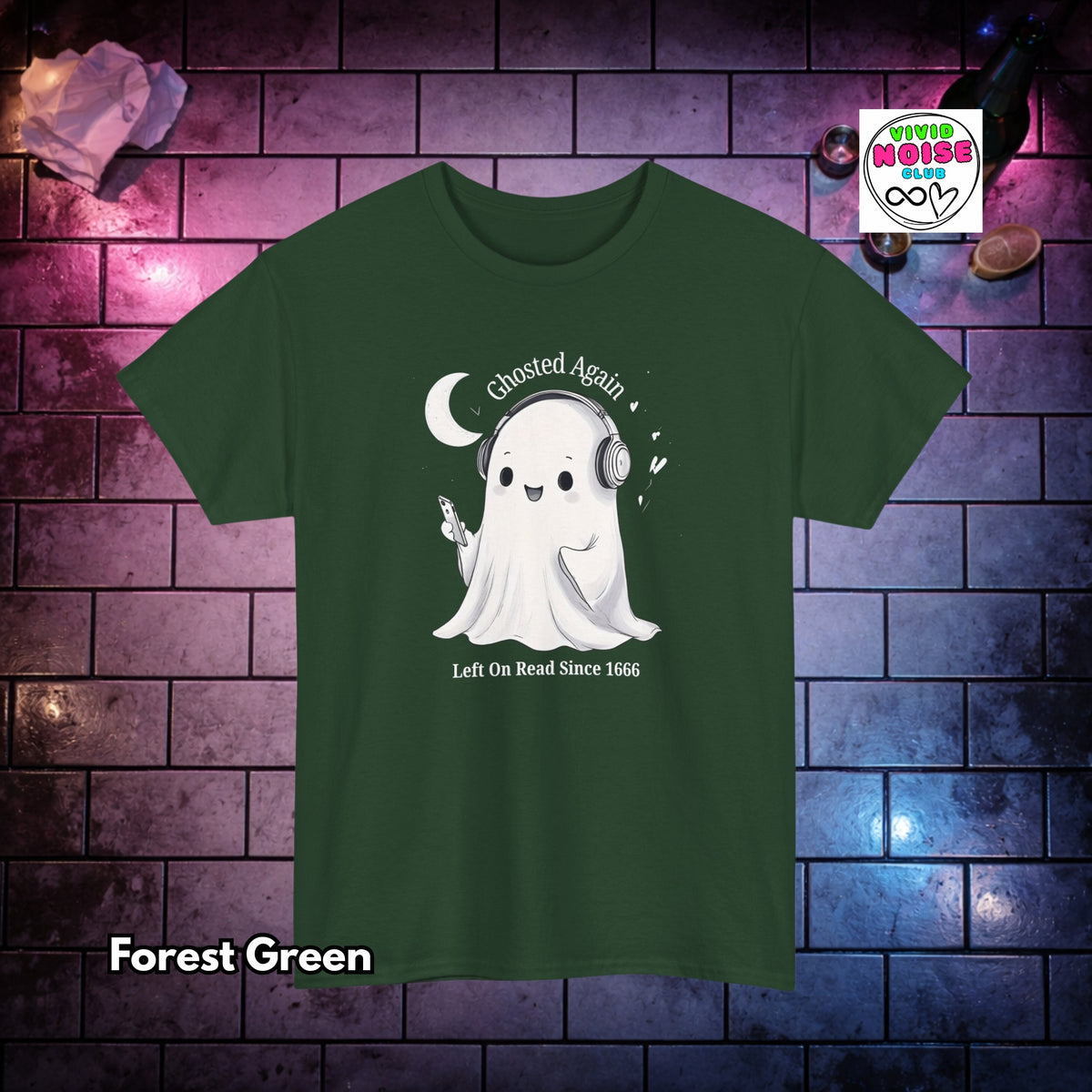 Ghosted Again Halloween T-Shirt | Funny Spooky Pun Ghost Tee