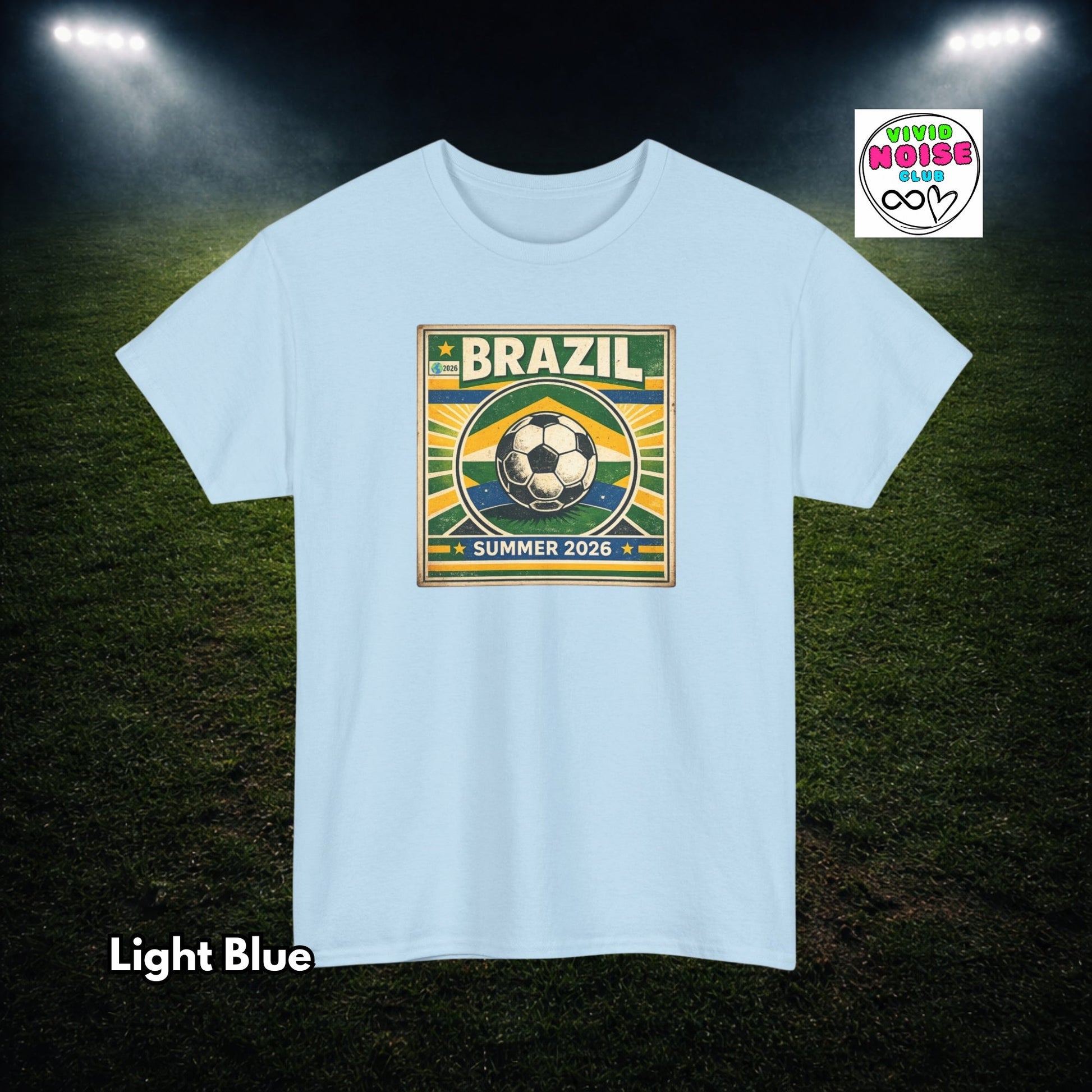 Brazil Football T-Shirt - 2026 Football Fan Gift - Vivid Noise Club