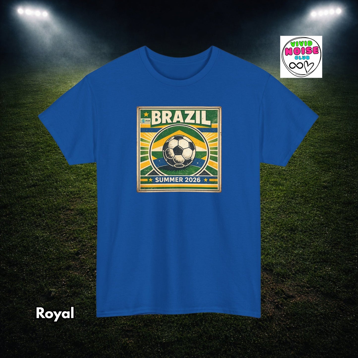 Brazil Football T-Shirt - 2026 Football Fan Gift - Vivid Noise Club