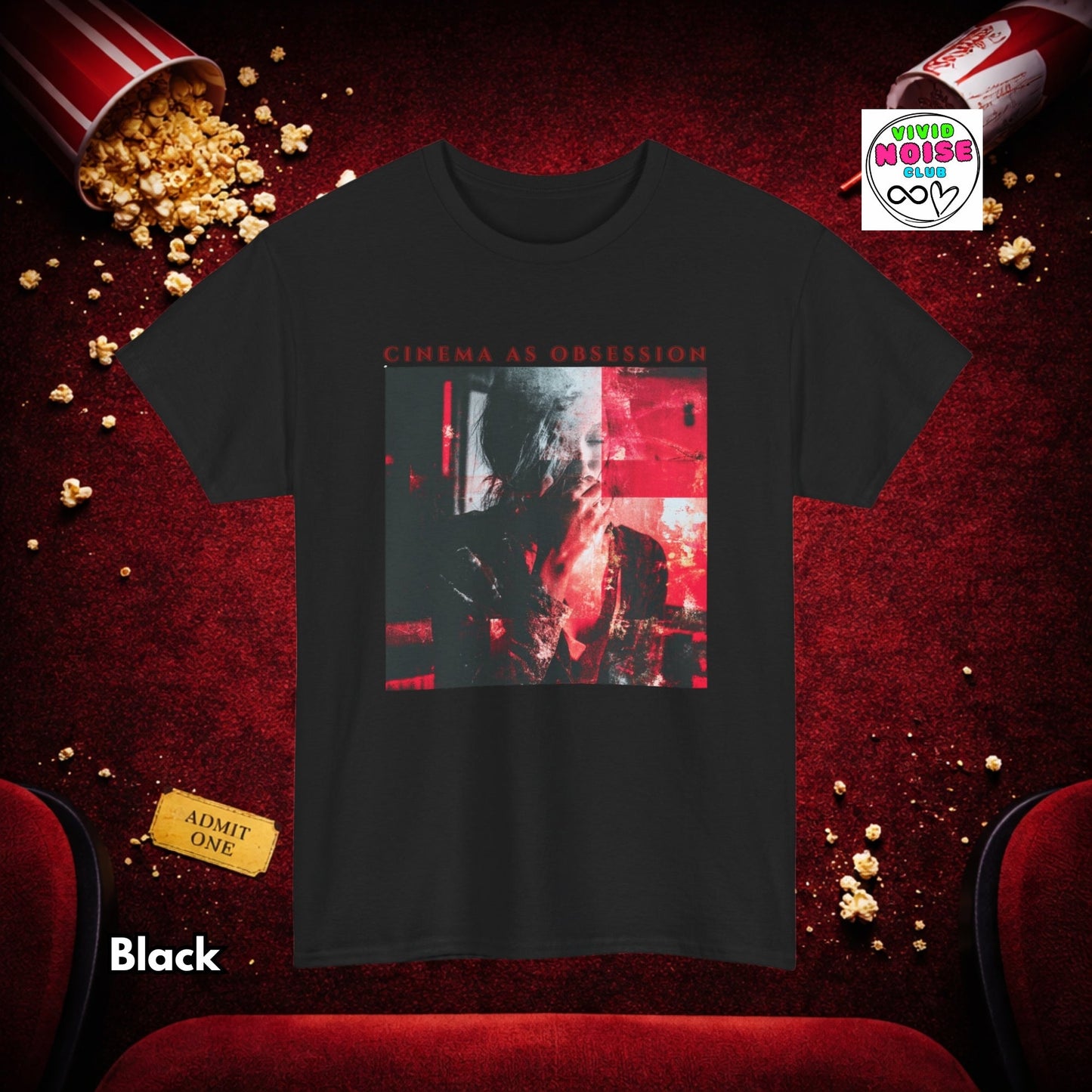Cinema As Obsession - Cinema Fan Gift T-Shirt - Vivid Noise Club