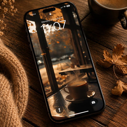 Cozy Autumn Phone Wallpaper Pack - Digital Download - Vivid Noise Club