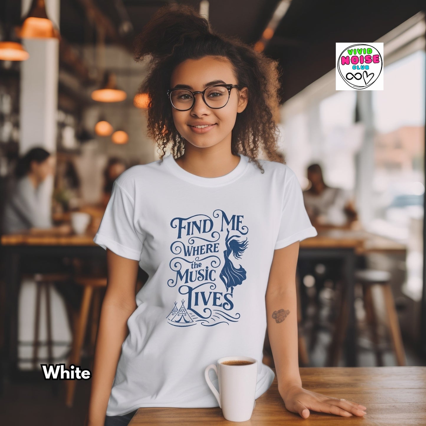Find Me Where The Music Lives - Boho Music Festival T-Shirt Gift - Vivid Noise Club