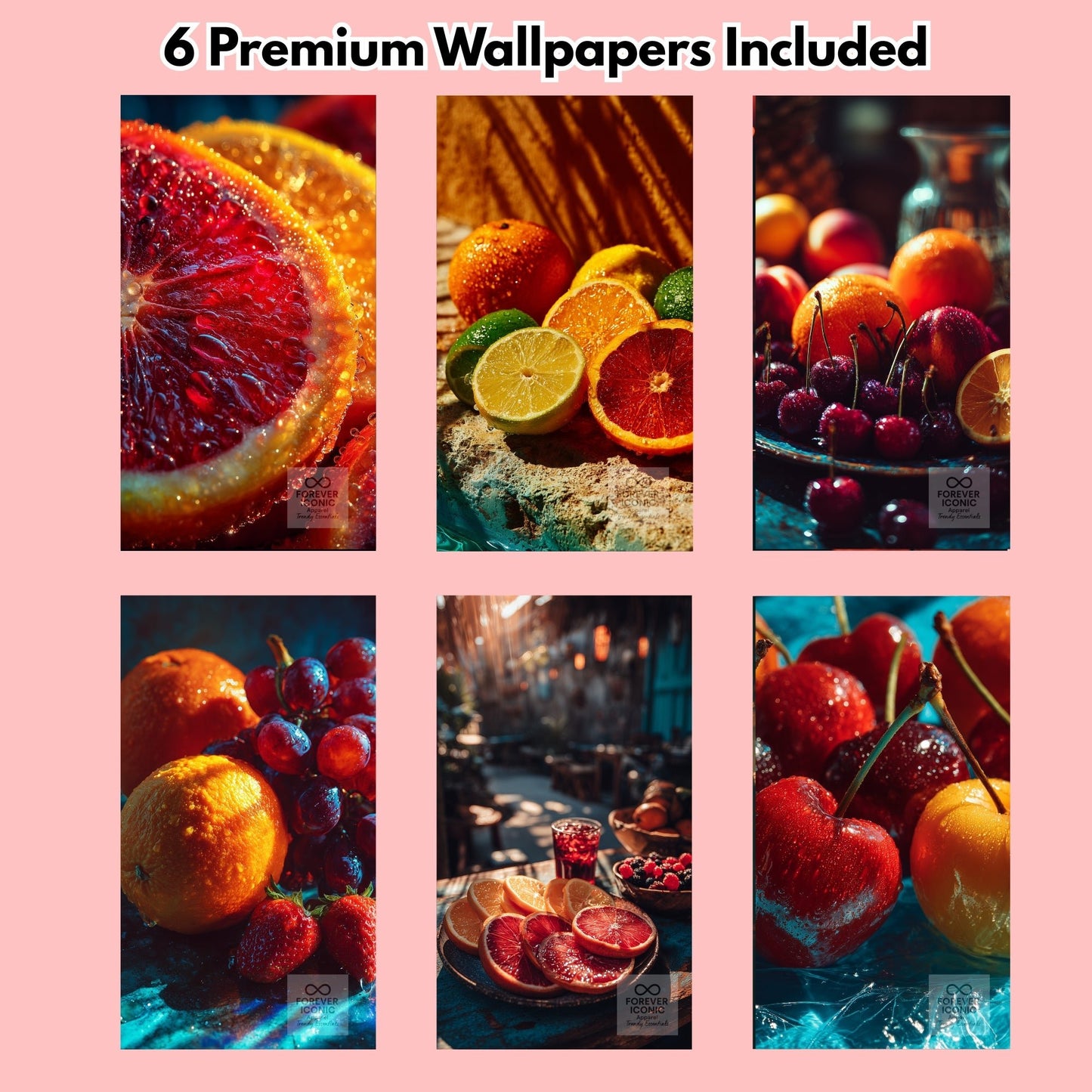 Fruit Phone Wallpaper Pack - Digital Download - Vivid Noise Club