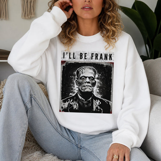 Funny Frankenstein Sweatshirt - Halloween Soft Fleece Sweater - Vivid Noise Club