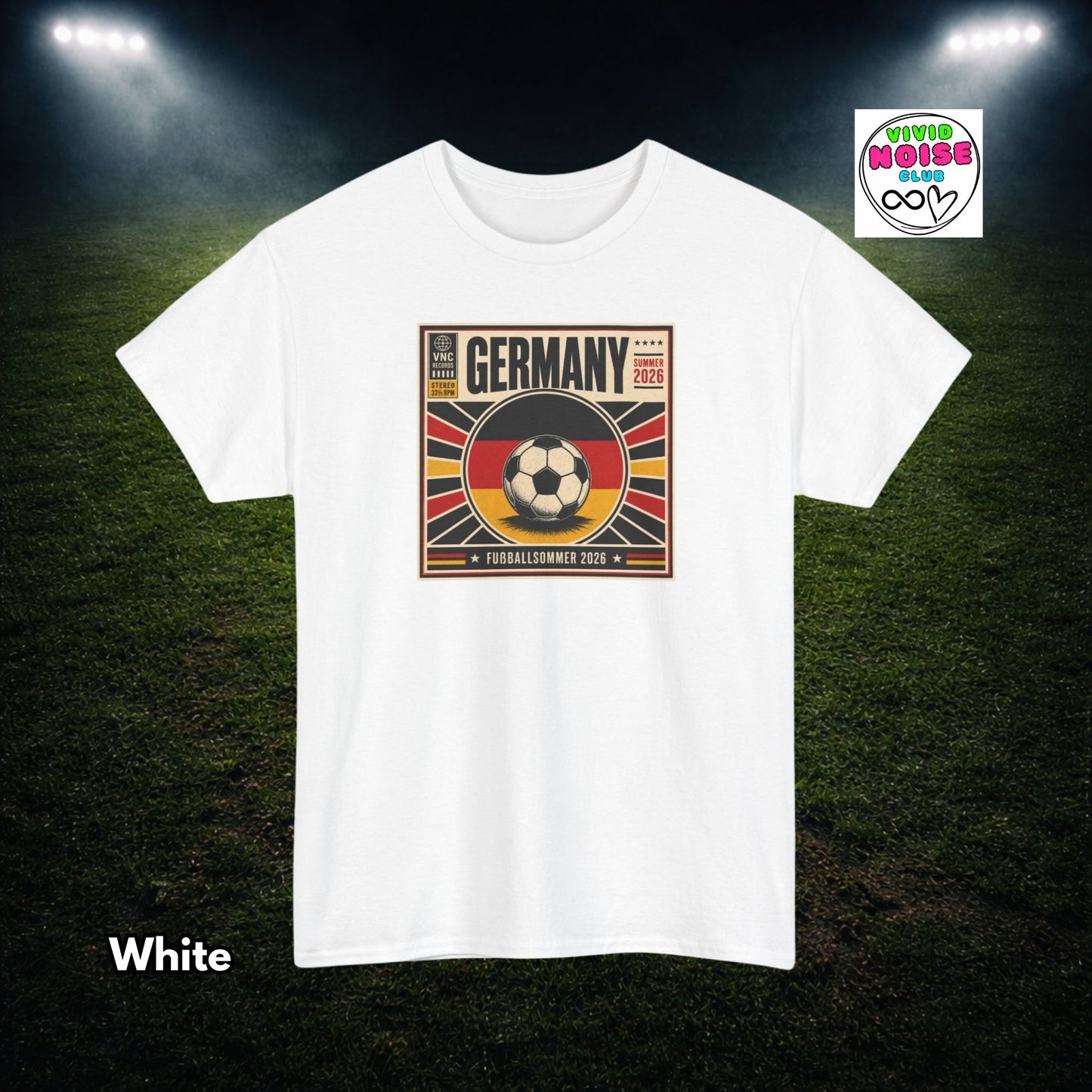 Germany Football T-Shirt - Fußballsommer- 2026 Football Fan Gift - Vivid Noise Club