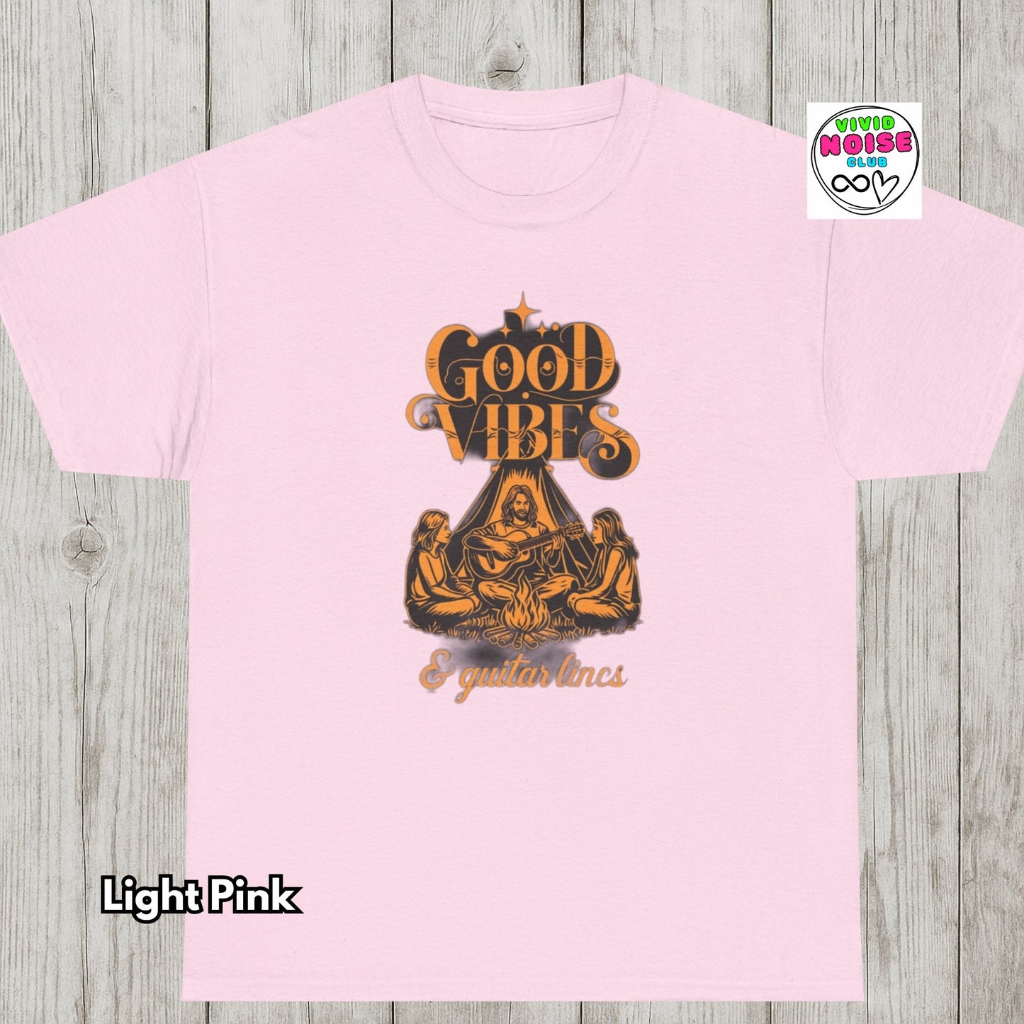 Good Vibes & Guitar Lines - Music Lover T-Shirt Gift - Vivid Noise Club