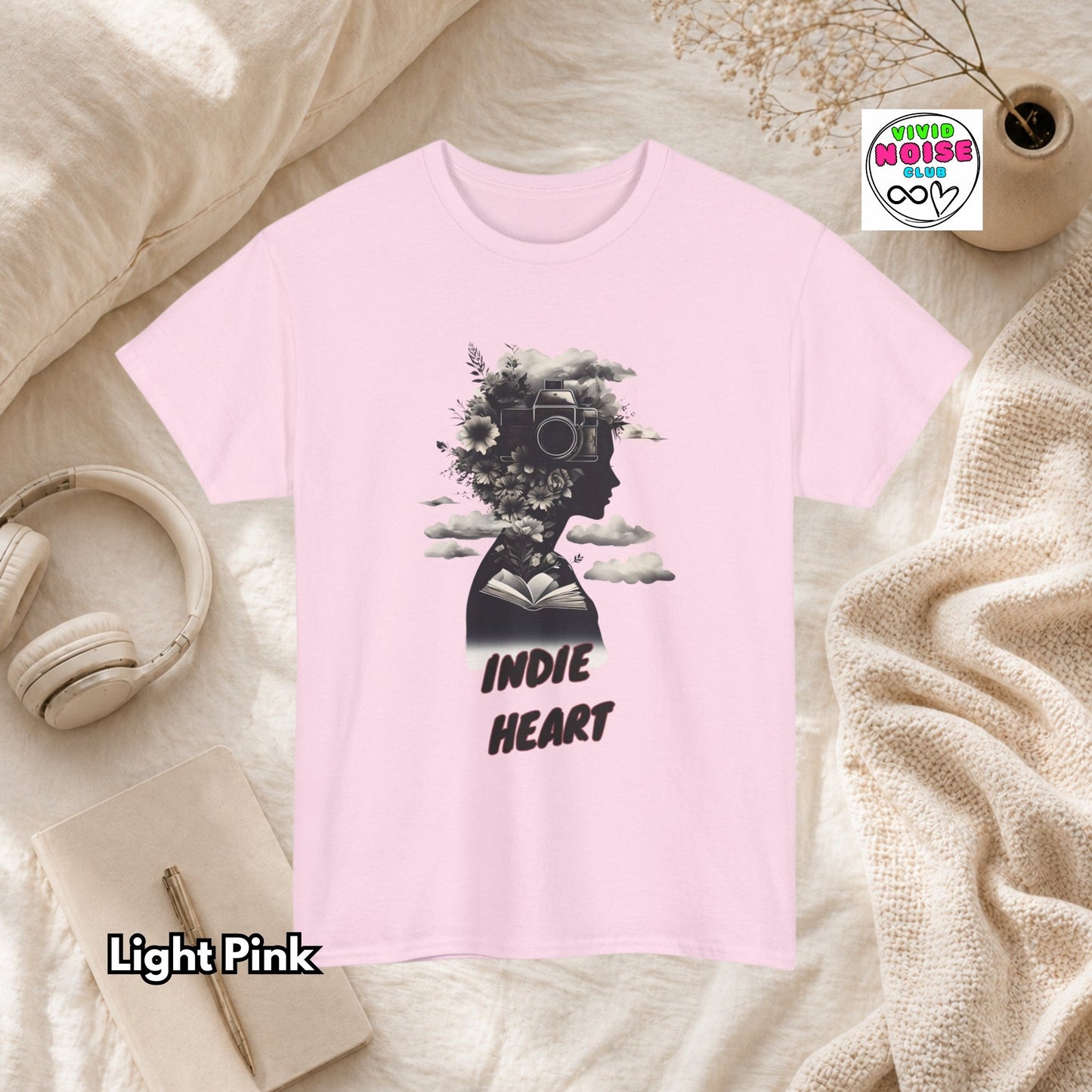 Indie Heart - Indie Film Fan T-Shirt Gift - Vivid Noise Club