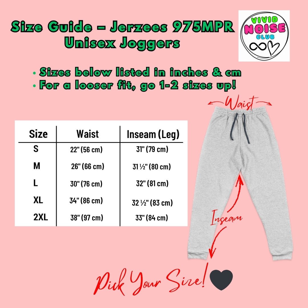 Infinity Heart Joggers - Embroidered Athleisure Sweatpants - Vivid Noise Club