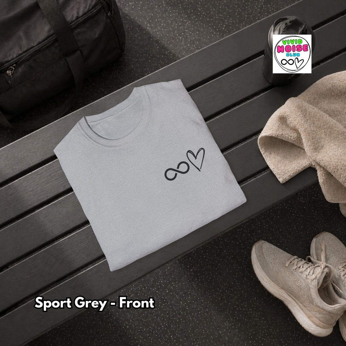 Infinity Heart Softstyle T-Shirt - Athleisure Wear Top - Vivid Noise Club