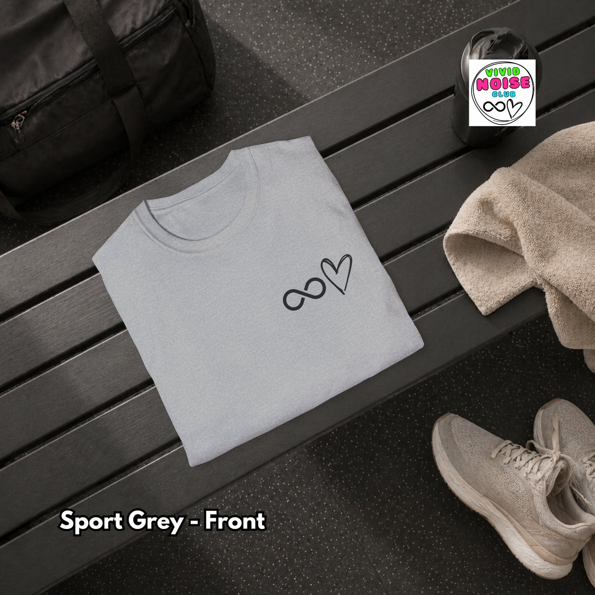 Infinity Heart Softstyle T-Shirt - Athleisure Wear Top - Vivid Noise Club