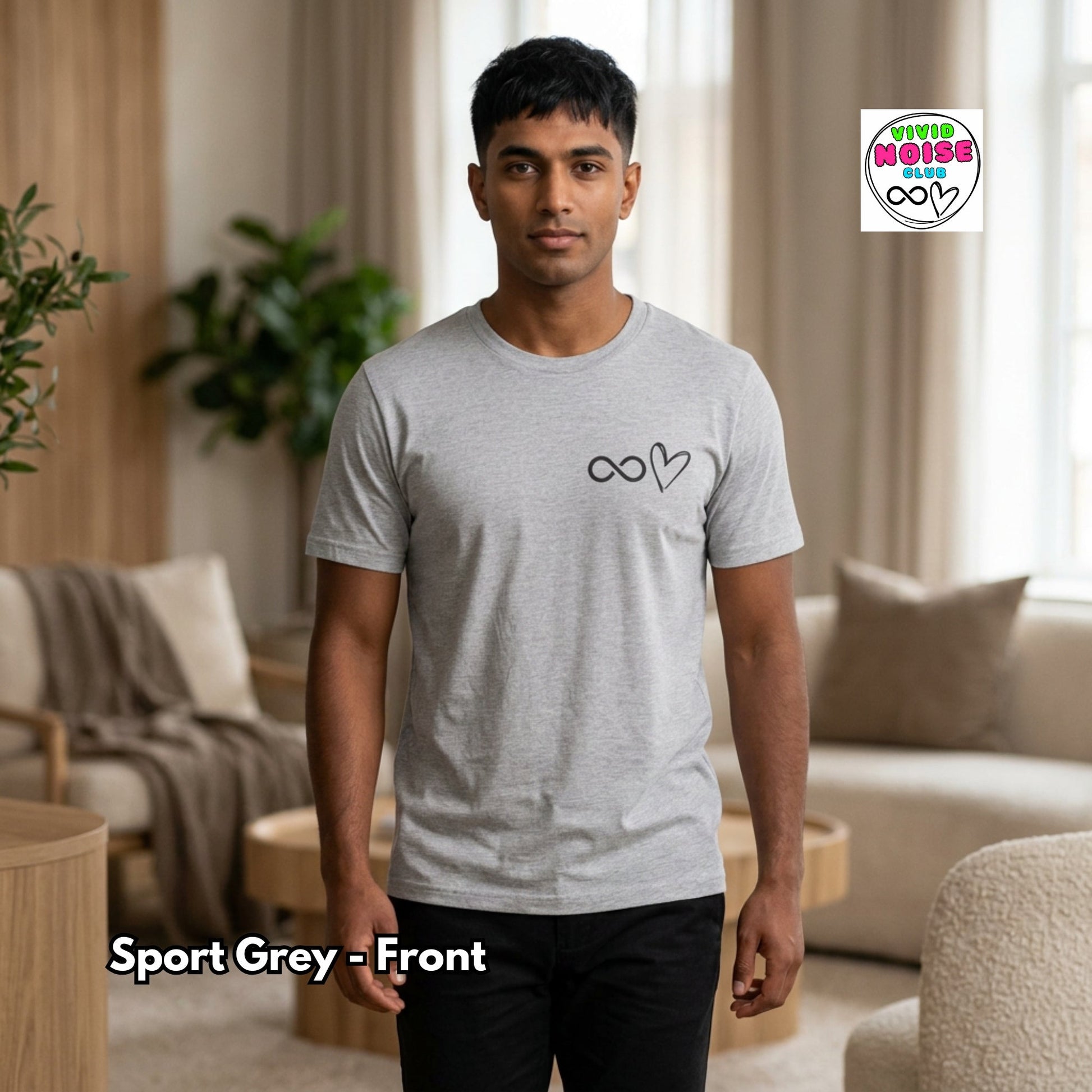 Infinity Heart Softstyle T-Shirt - Athleisure Wear Top - Vivid Noise Club