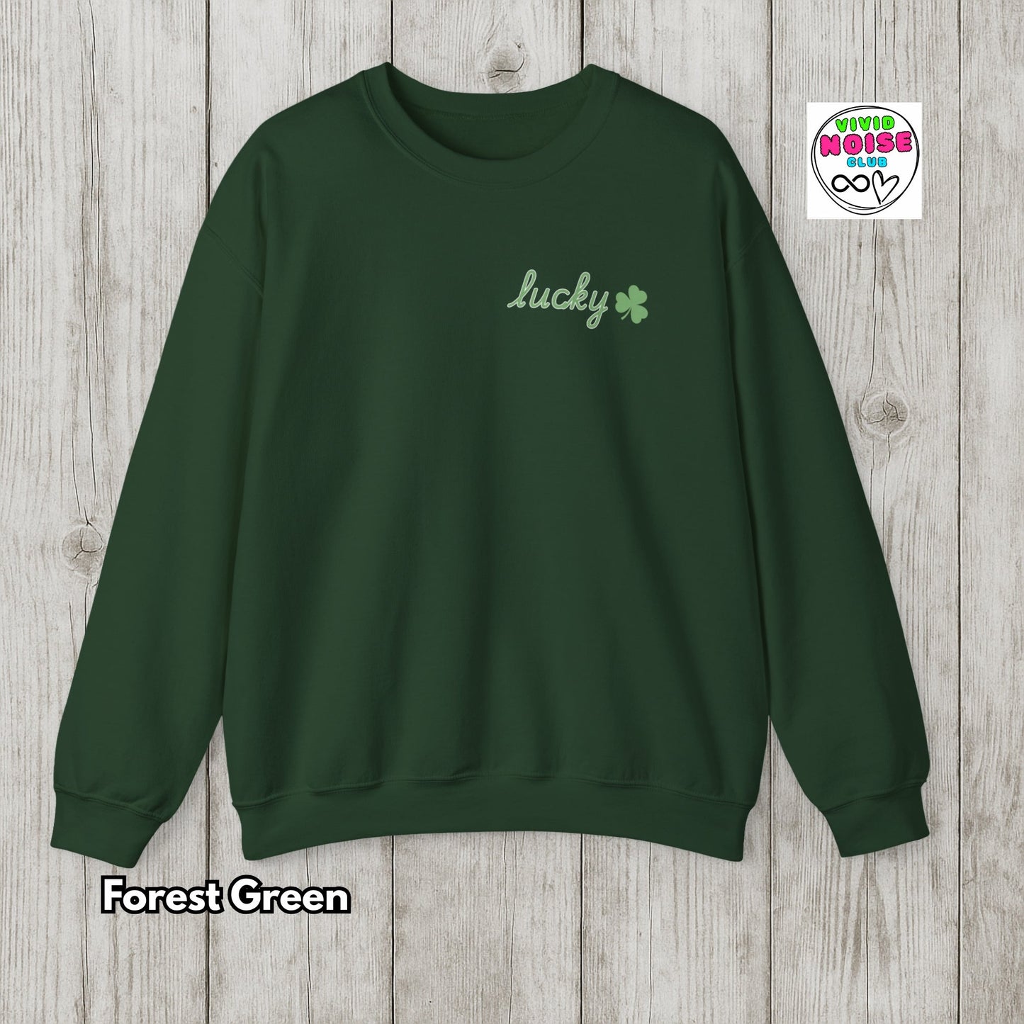 Lucky Shamrock Sweatshirt - St Patrick’s Day Irish Soft Fleece Sweater - Vivid Noise Club