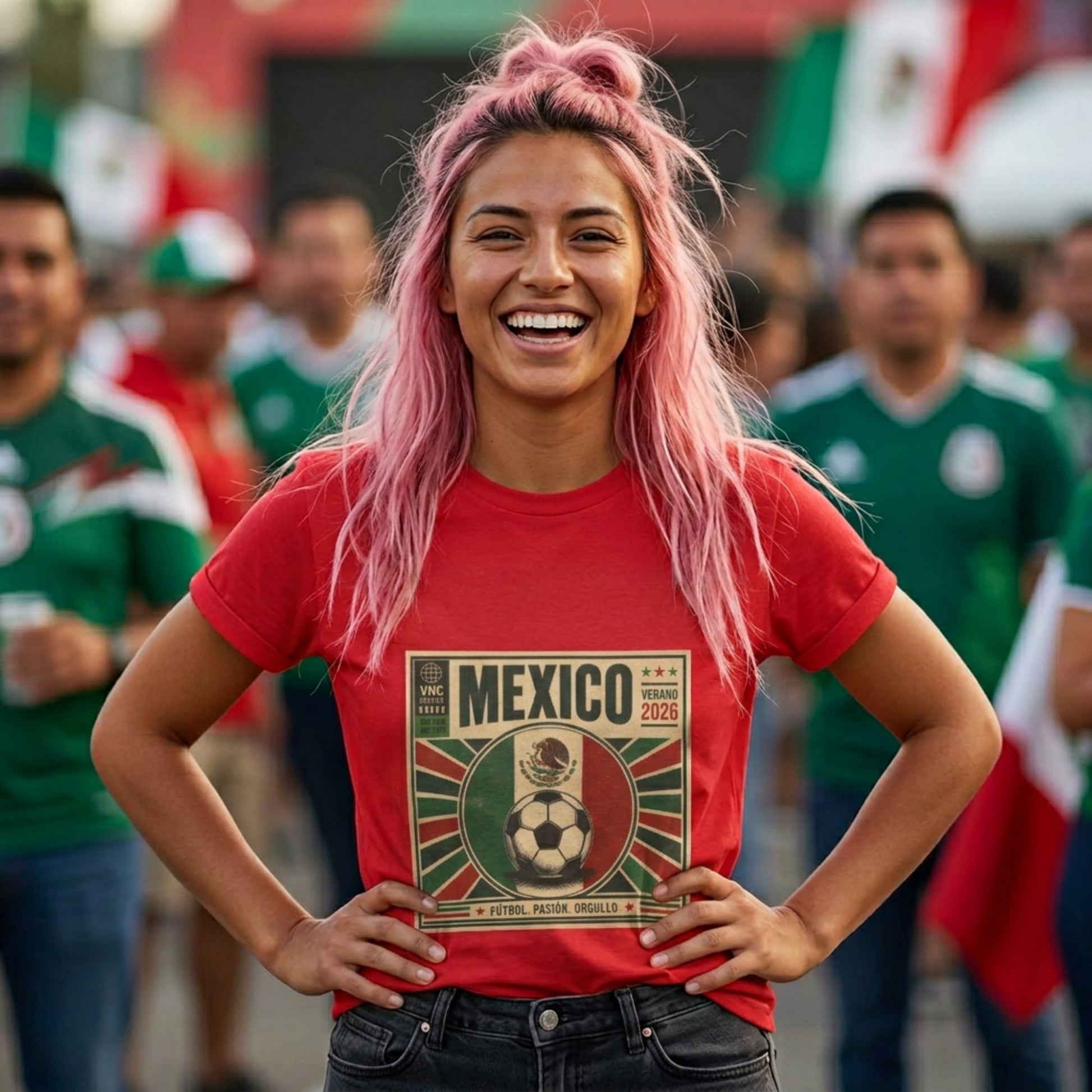 Mexico Football T-Shirt - 2026 Football Fan Gift - Vivid Noise Club
