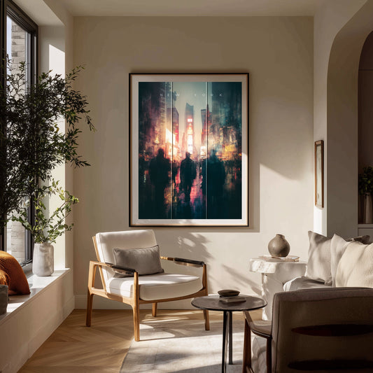 New York Cinematic Cityscape Wall Art - Digital Download - Vivid Noise Club