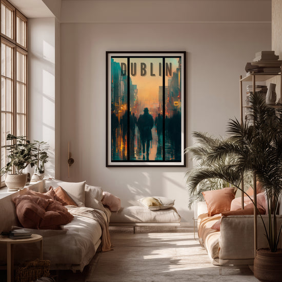 Video of living room with Dublin wall art