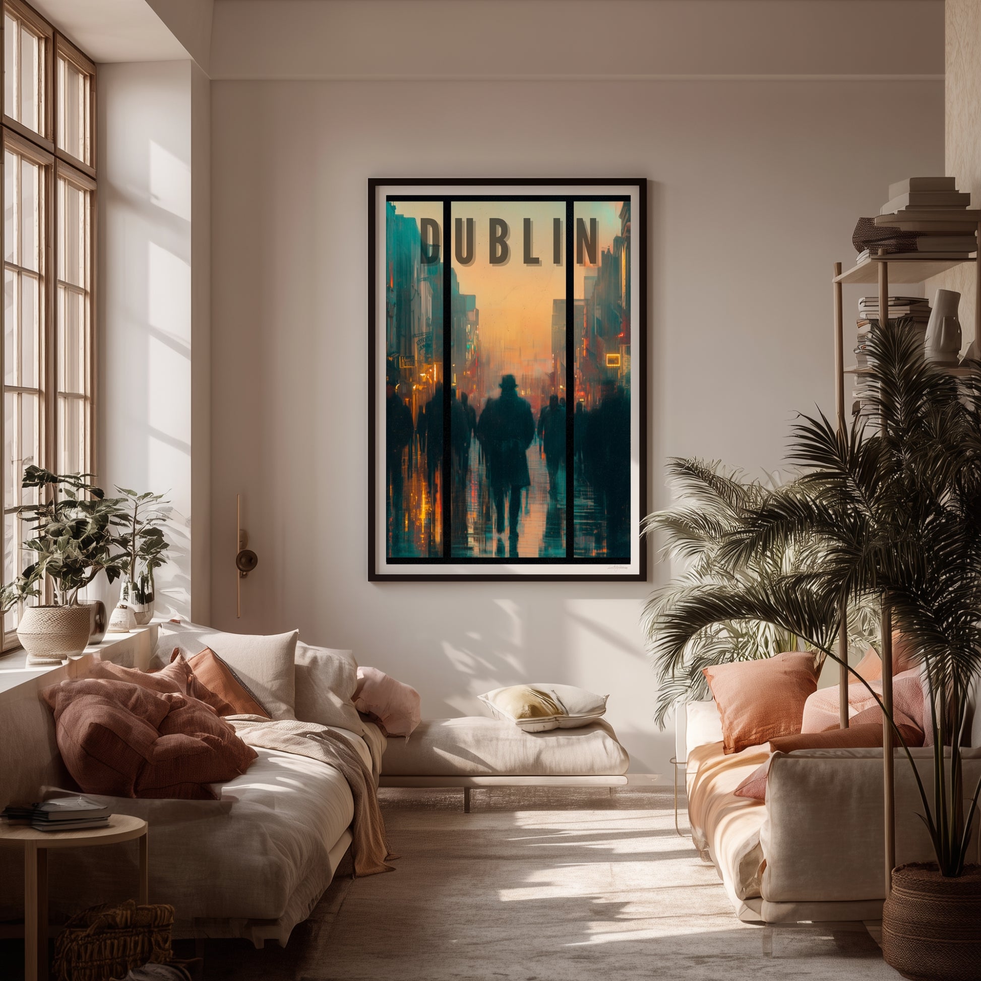 Video of living room with Dublin wall art