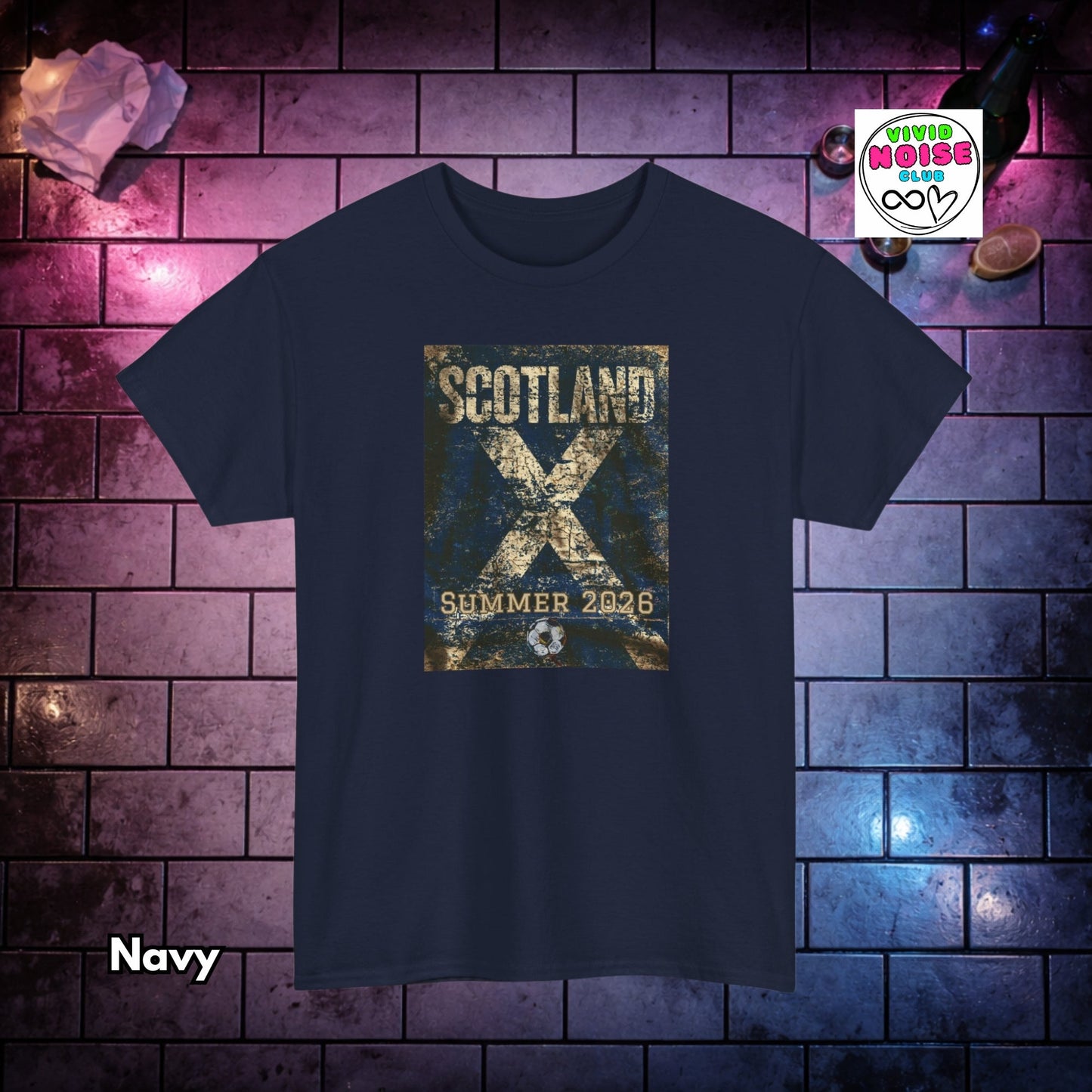 Scotland Soccer T-Shirt - 2026 Football Fan Gift - Vivid Noise Club