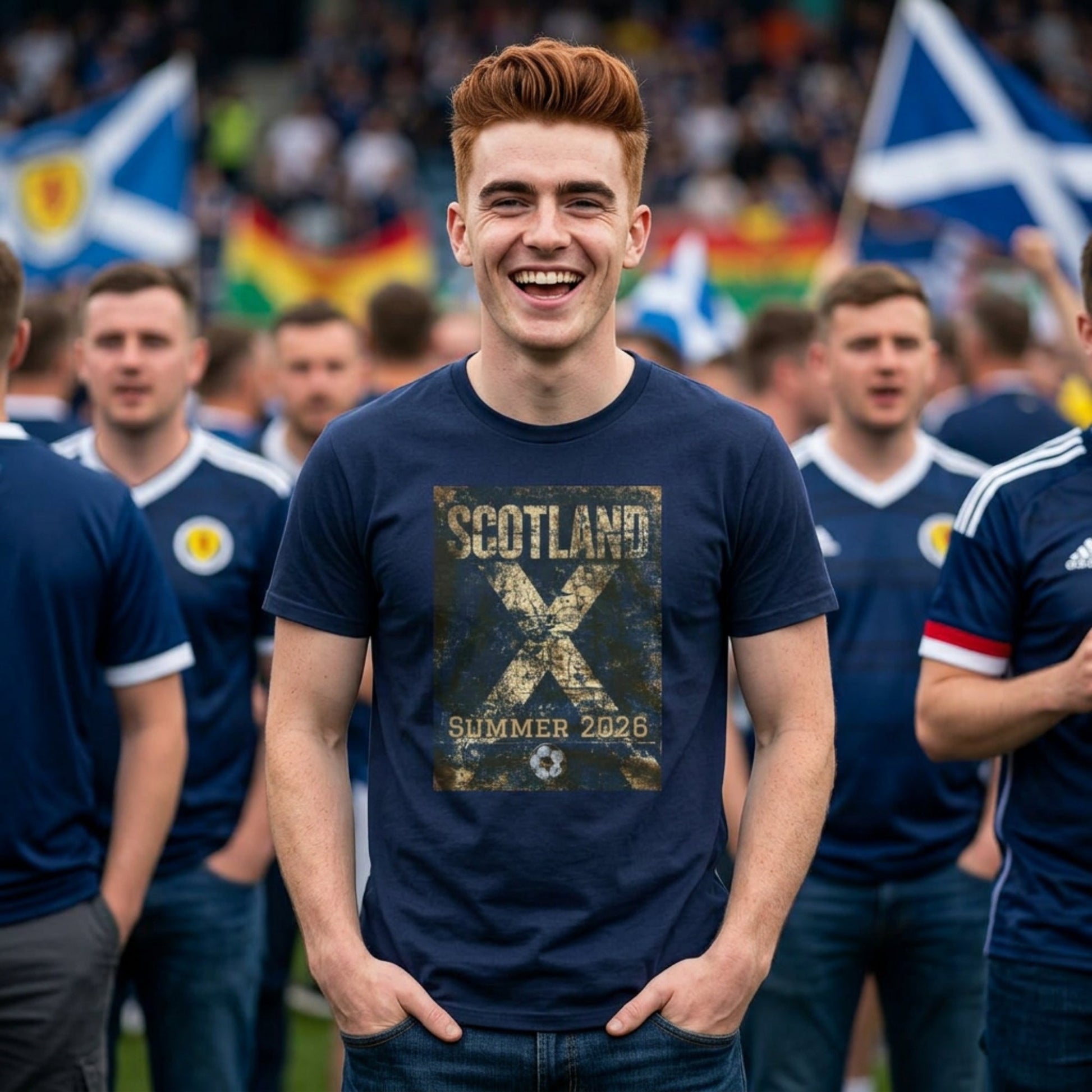 Scotland Soccer T-Shirt - 2026 Football Fan Gift - Vivid Noise Club