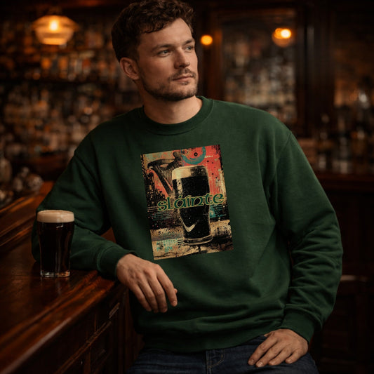 Sláinte Irish Sweatshirt - St Patrick’s Day Soft Fleece Sweater - Vivid Noise Club