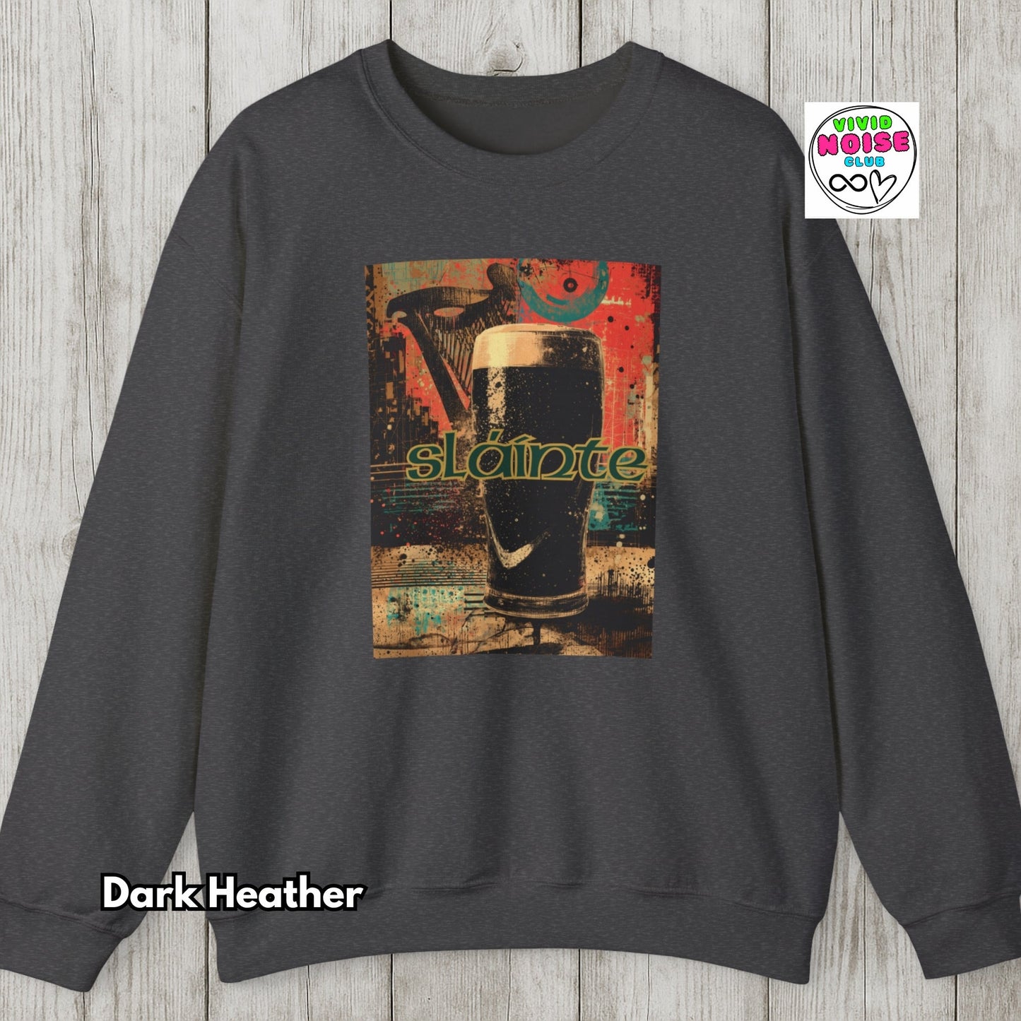 Sláinte Irish Sweatshirt - St Patrick’s Day Soft Fleece Sweater - Vivid Noise Club