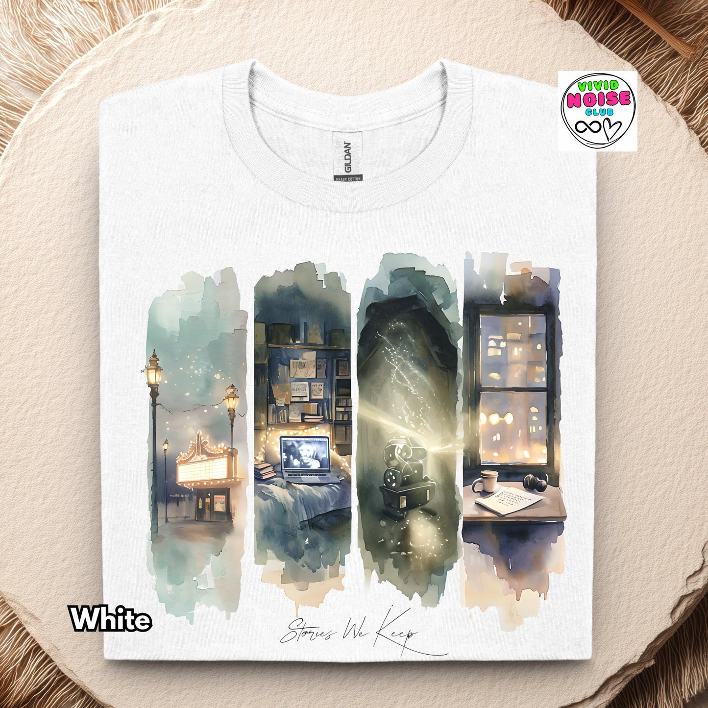 Stories We Keep - Film Lover T-Shirt - Vivid Noise Club