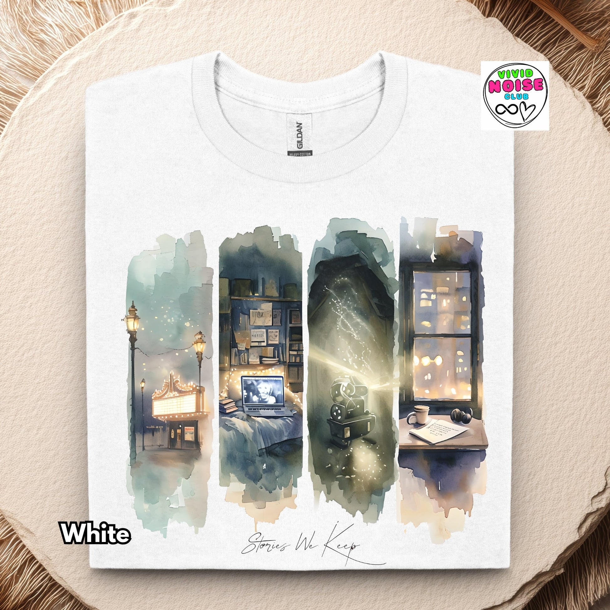 Stories We Keep - Film Lover T-Shirt - Vivid Noise Club