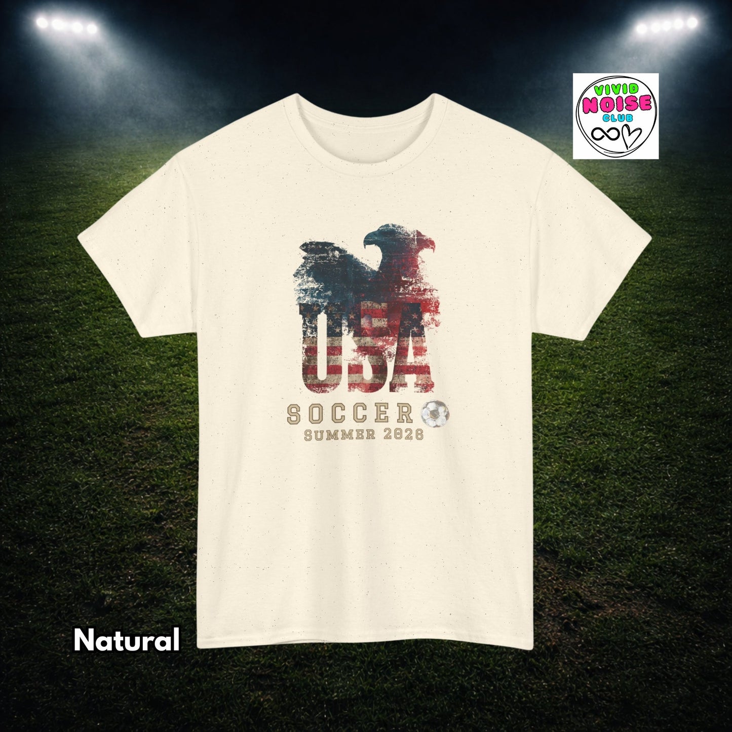 USA Soccer T-Shirt - Summer 2026 Football Fan Gift - Vivid Noise Club