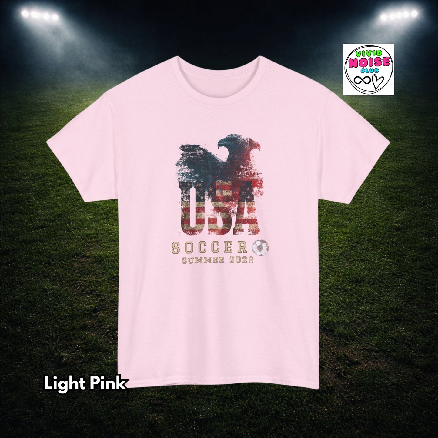 USA Soccer T-Shirt - Summer 2026 Football Fan Gift - Vivid Noise Club