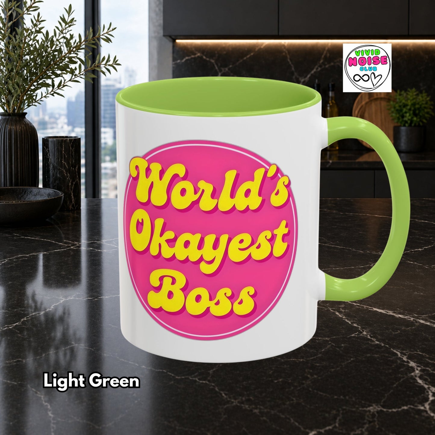 World’s Okayest Boss Mug - Funny Office Gift (Ships to EU/UK) - Vivid Noise Club